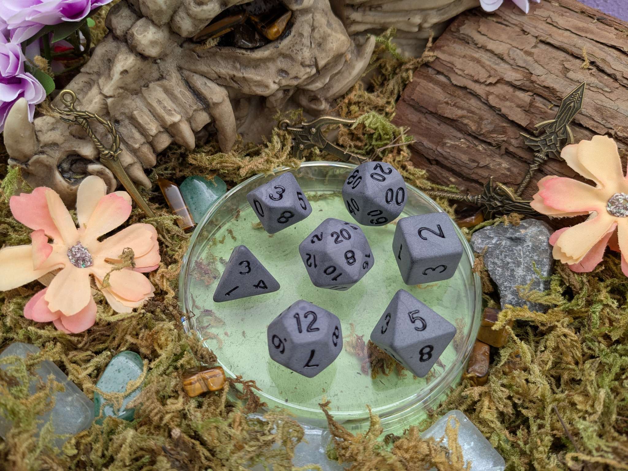 Tombstone Pastel Grey Dice