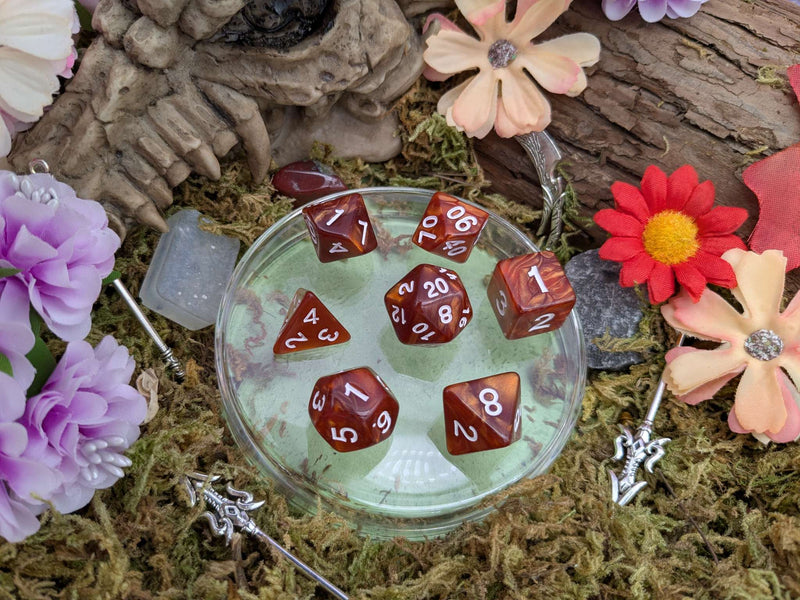 Brown Pearl Dice Set