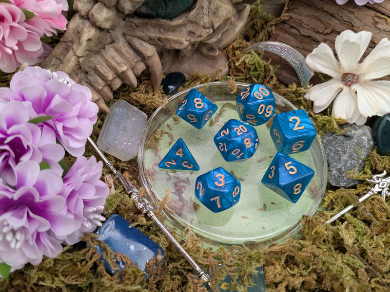 Sky Blue Pearl Dice Set