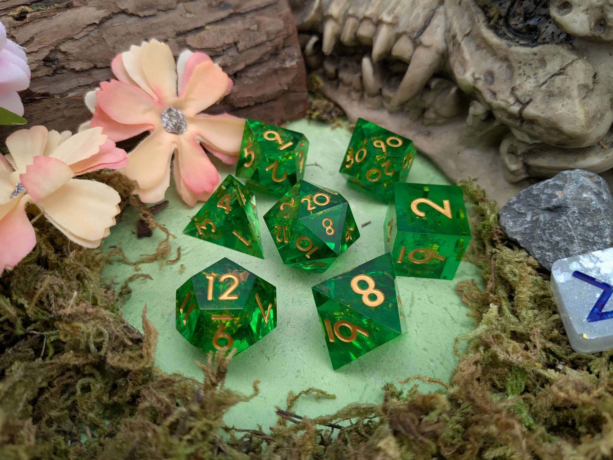 Bright Green Sharp Dice Set