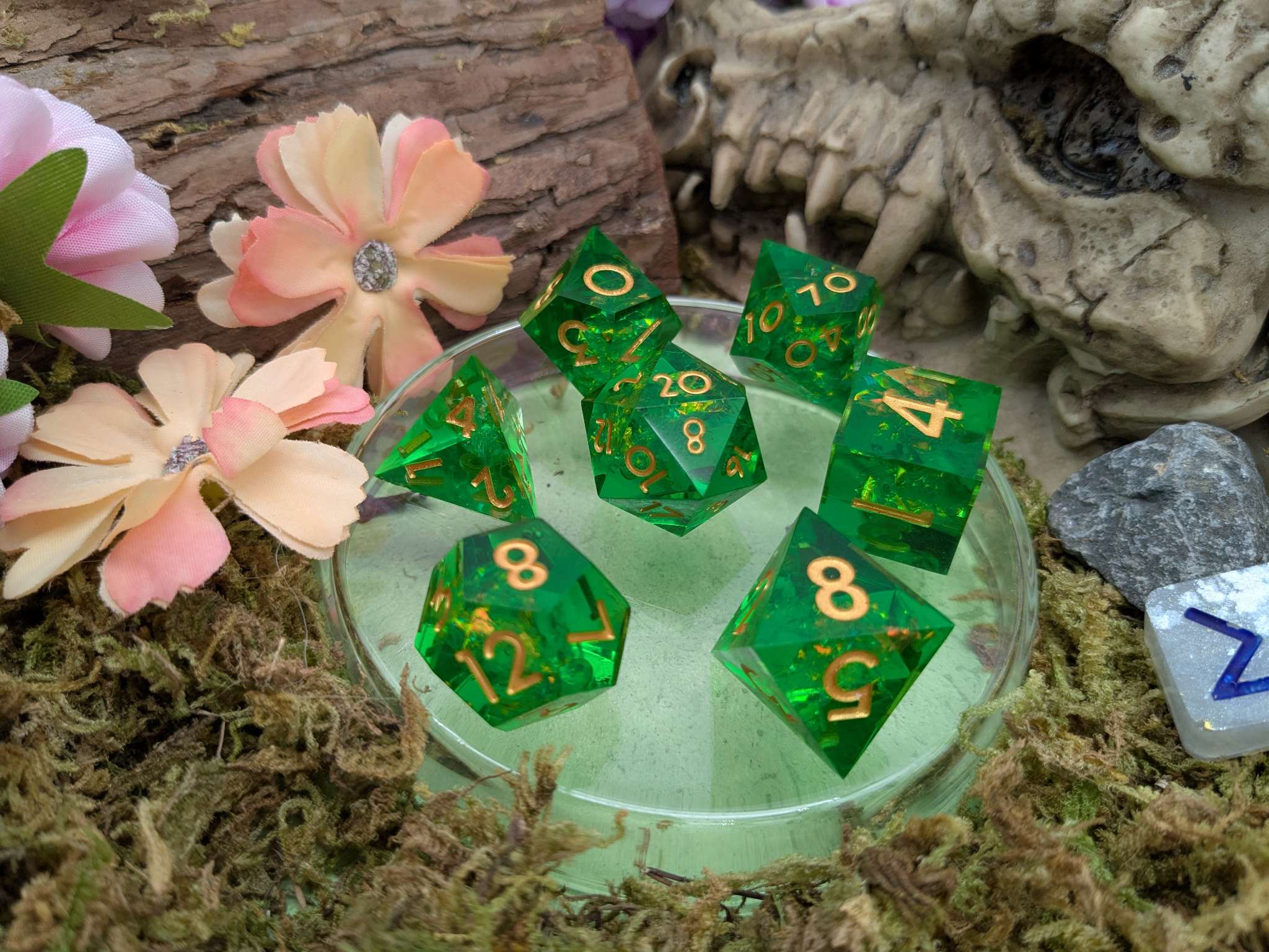 Bright Green Sharp Dice Set