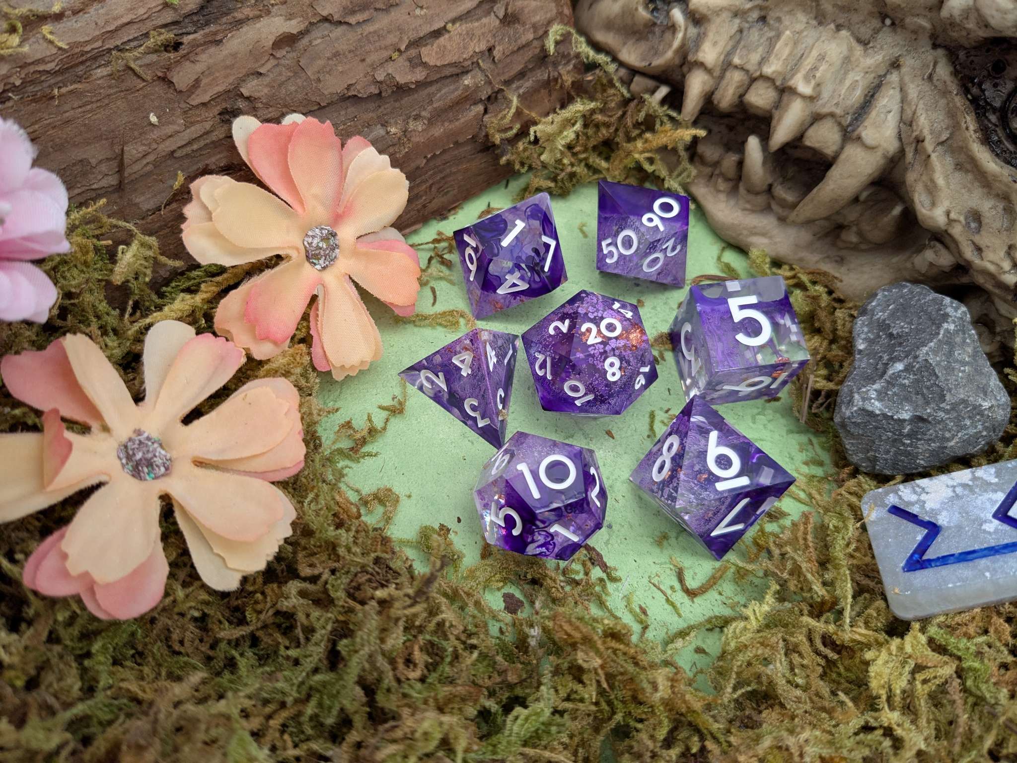 Foil Purple Sharp Dice Set