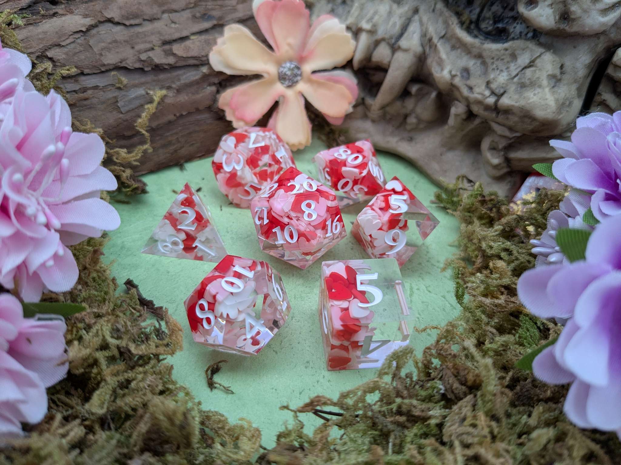 Packed Heart Sharp Dice Set