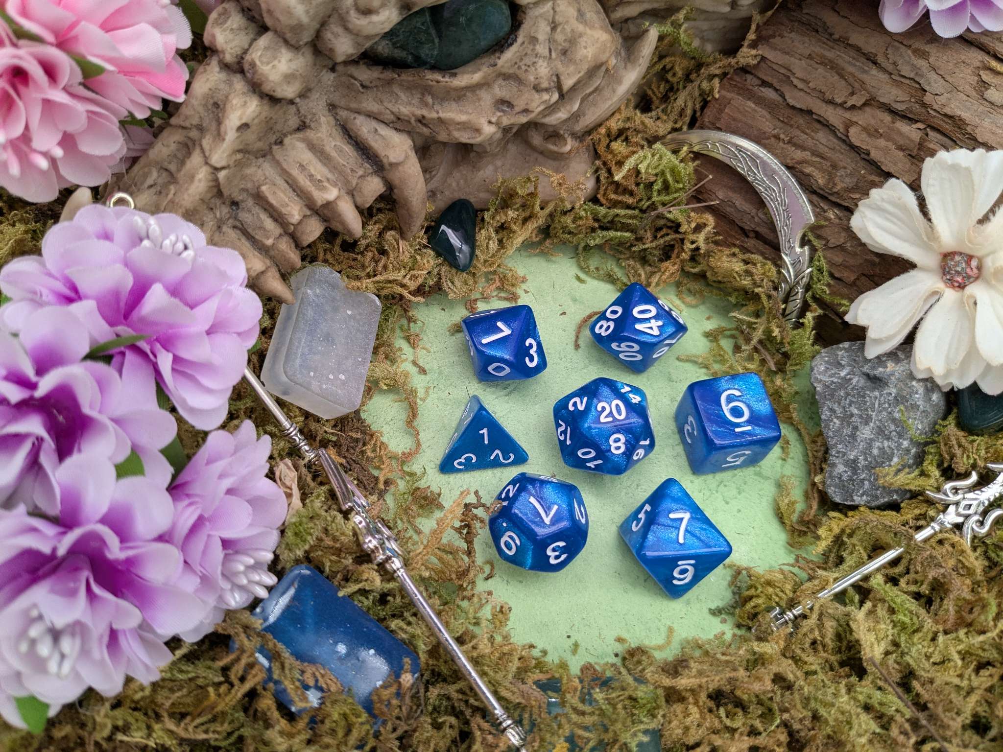 Shimmer Blue Dice Set