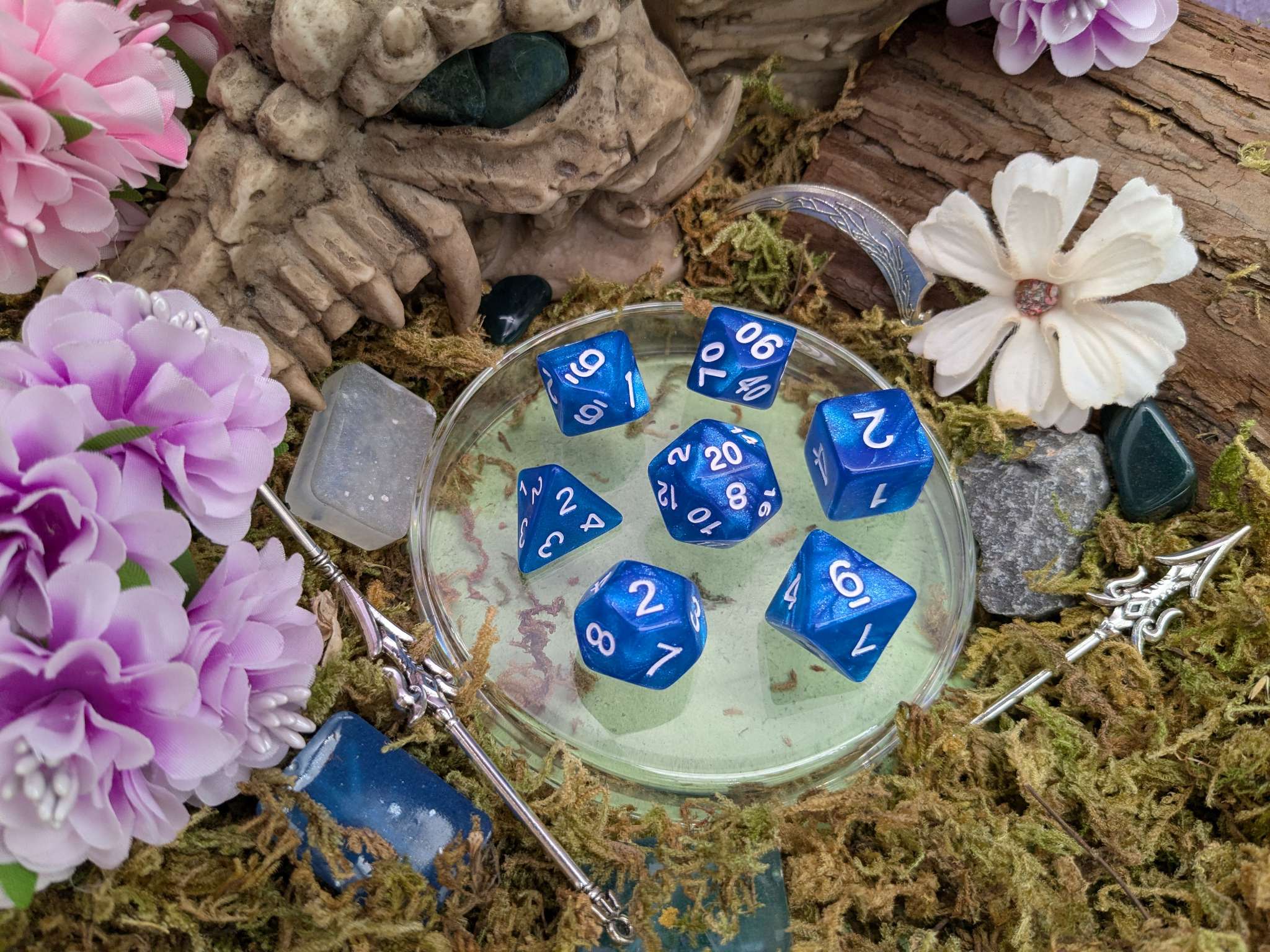 Shimmer Blue Dice Set