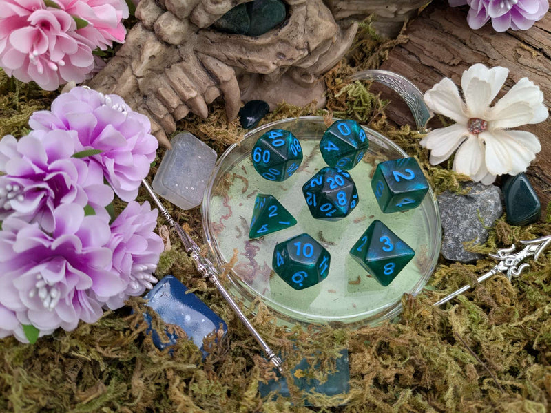 Moss Shimmer Dice Set