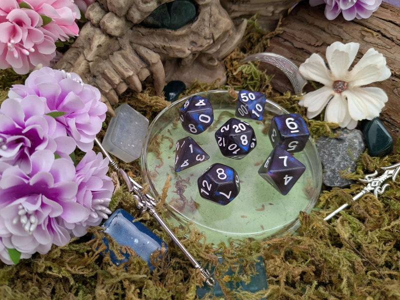 Blue Navy Shimmer Dice