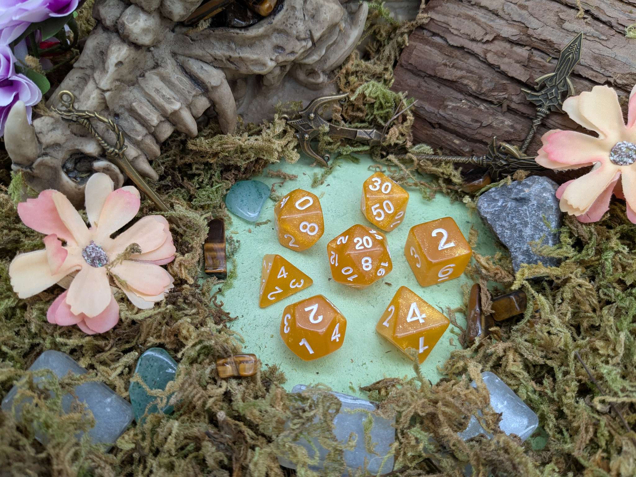 Shimmer Orange Dice Set