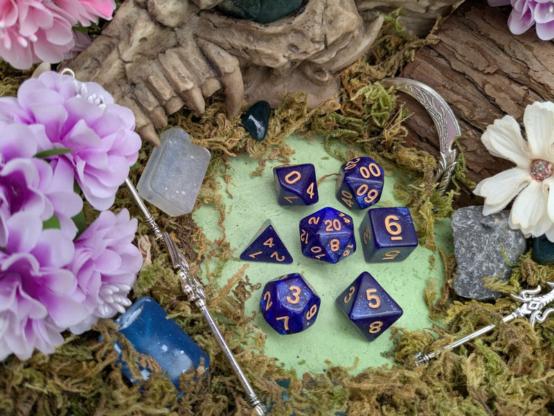 Royal Blue Shimmer Dice