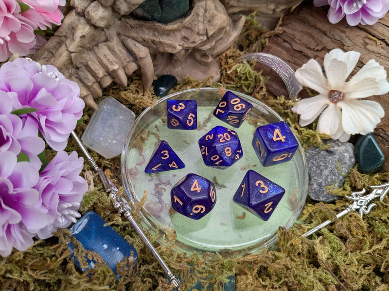 Royal Blue Shimmer Dice