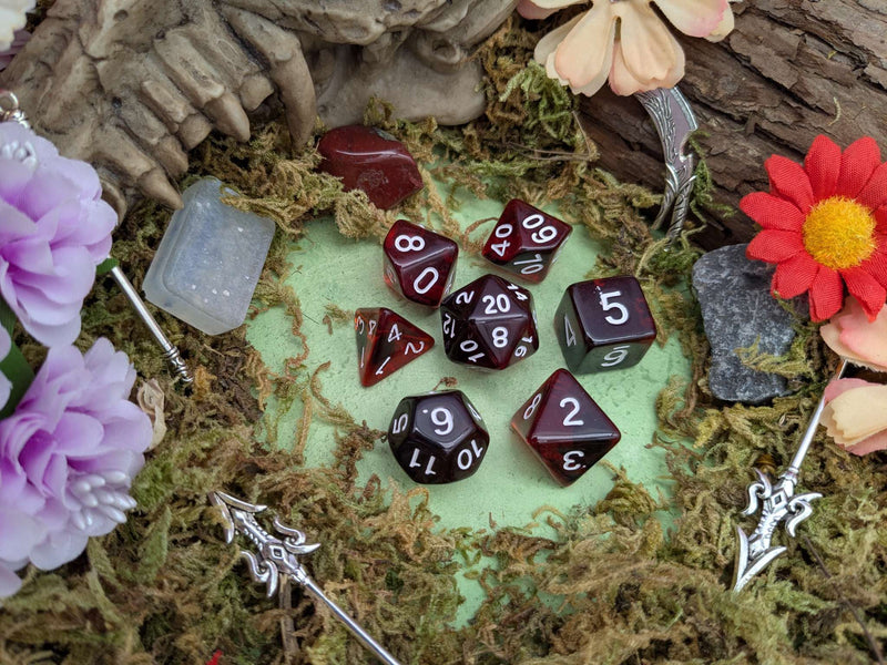 Red Smoke Dice Set