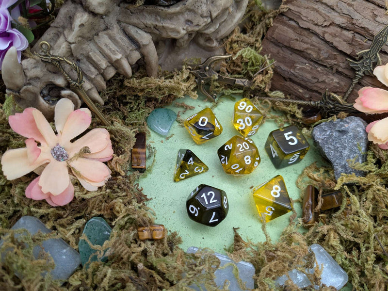 Yellow Smoke Dice Set