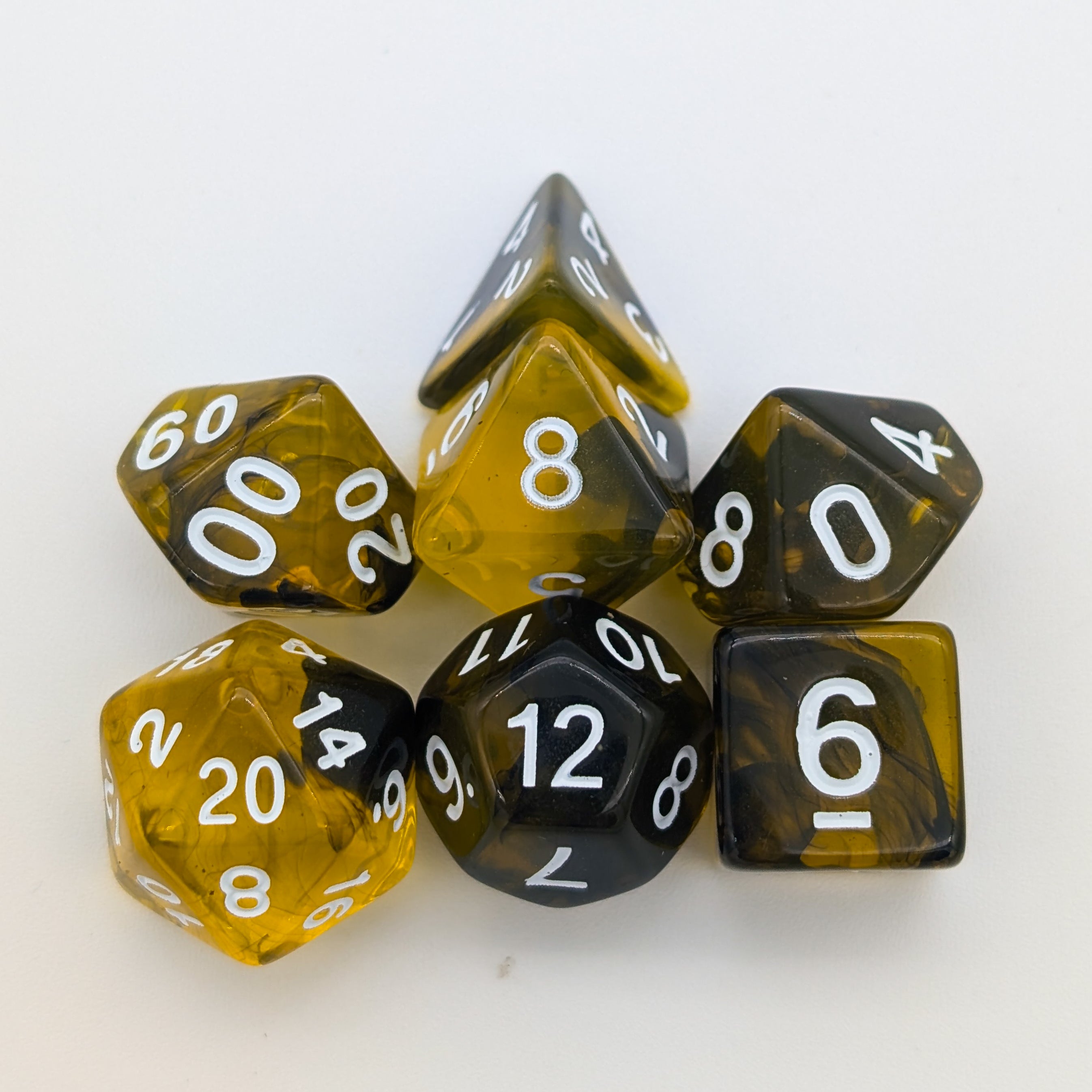 Yellow Smoke Dice Set