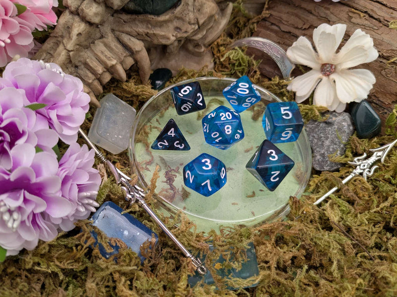 Blue Smoke Dice Set