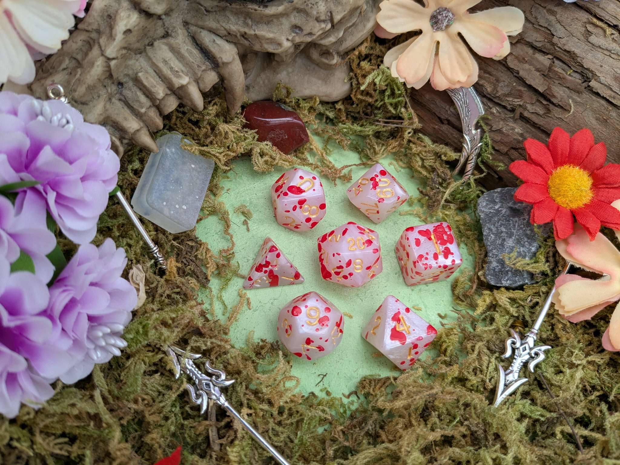 Splatter Gold Dice Set