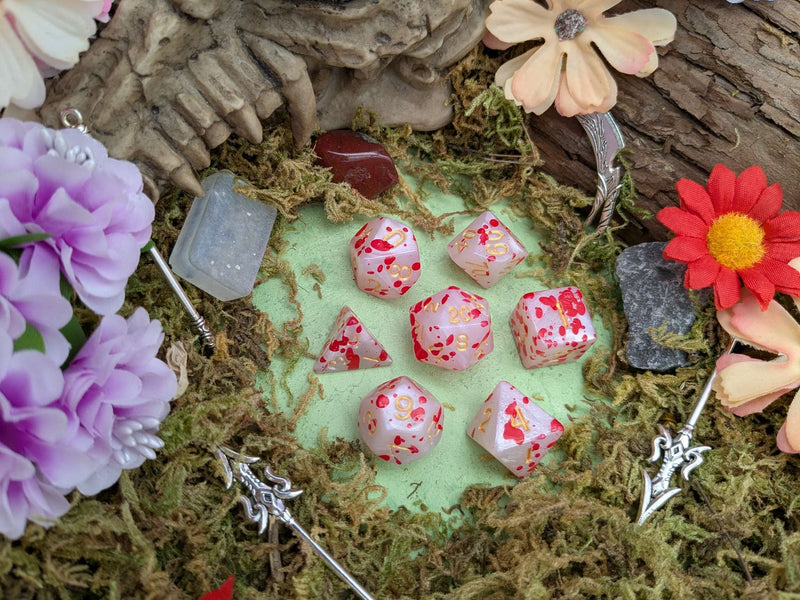 Splatter Gold Dice Set