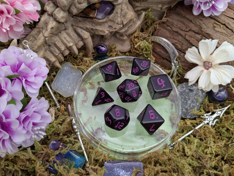 Pink Witch Dice Set