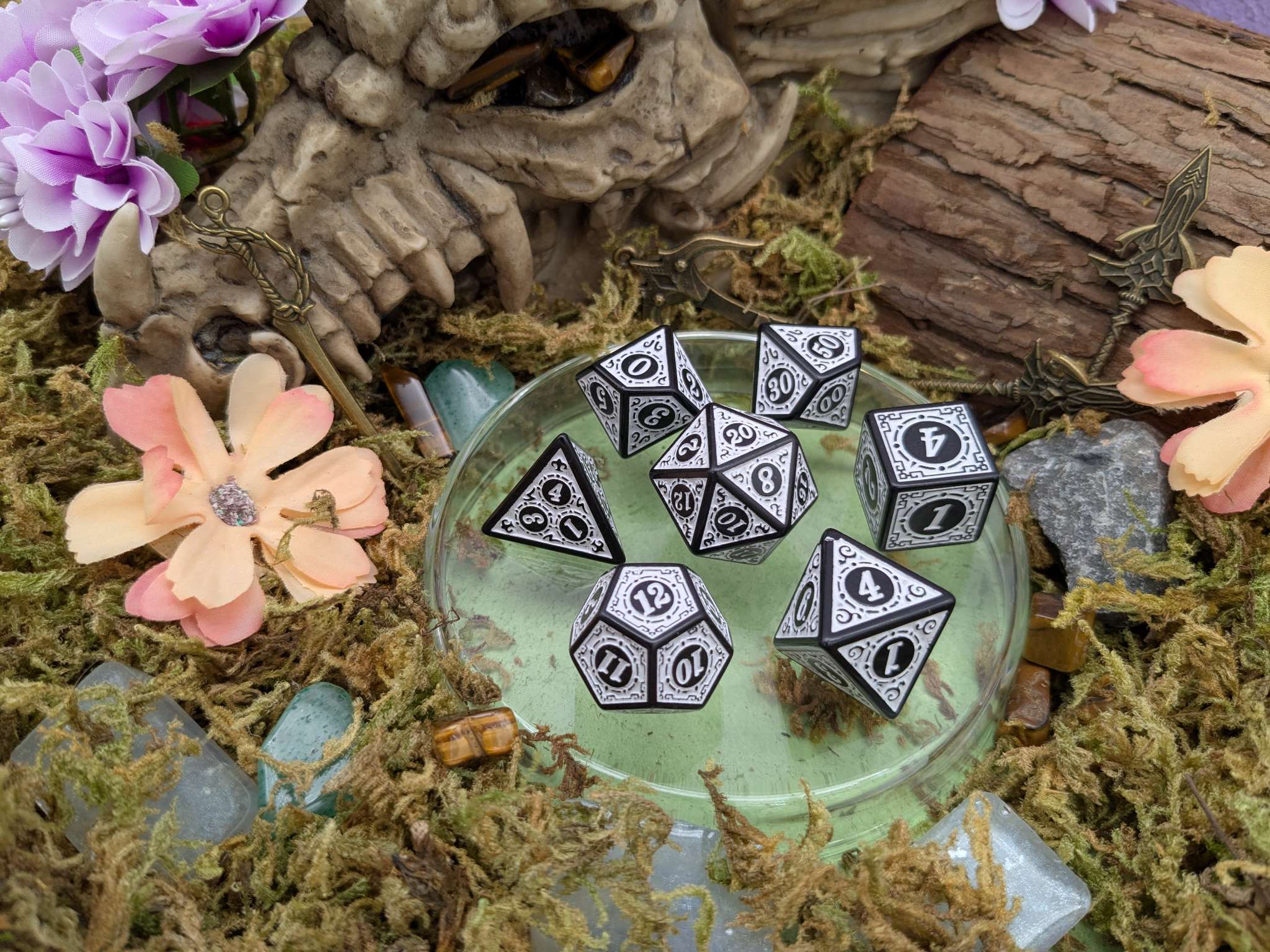 White Zoltar Dice Set