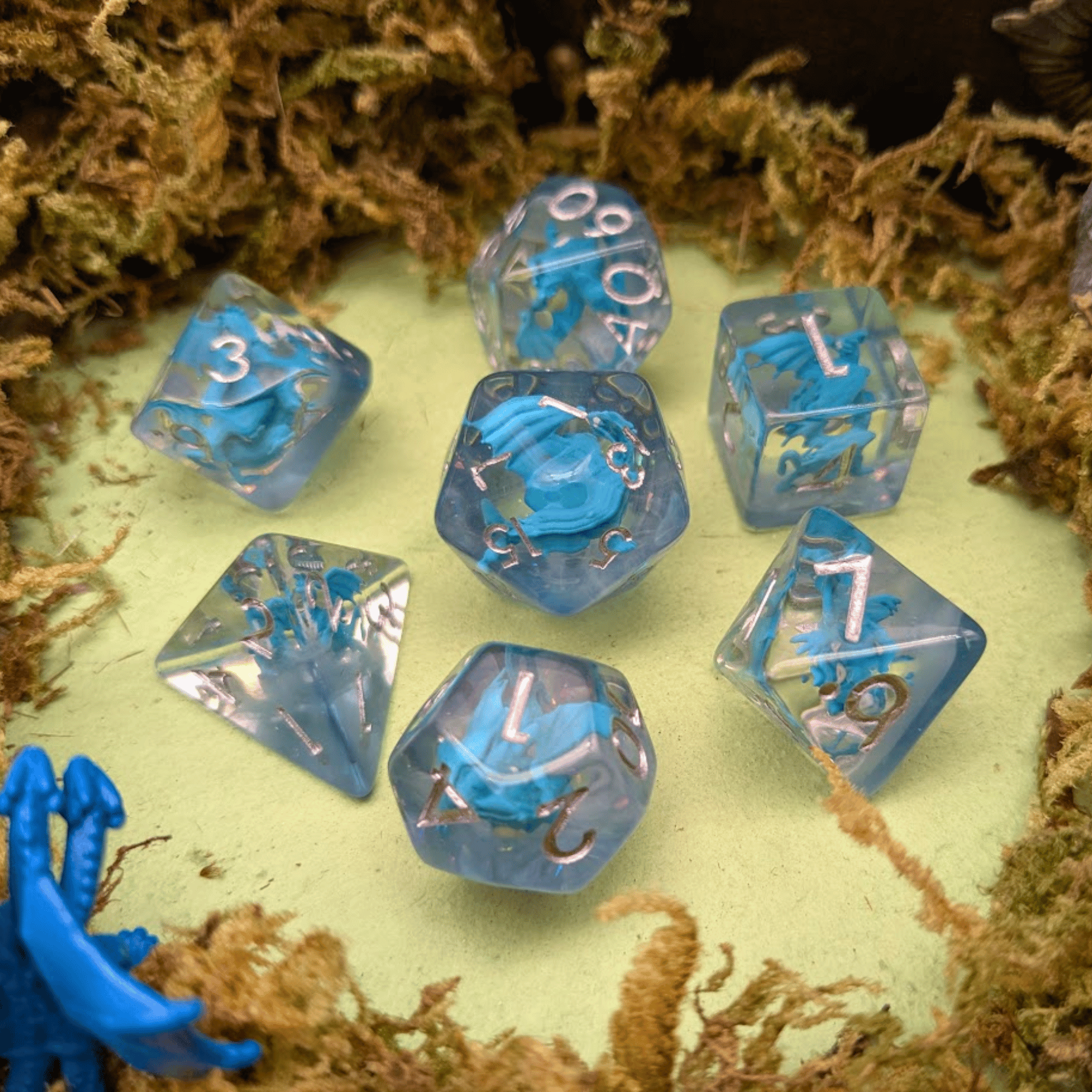 Ice Dragon Inclusion Dice Set