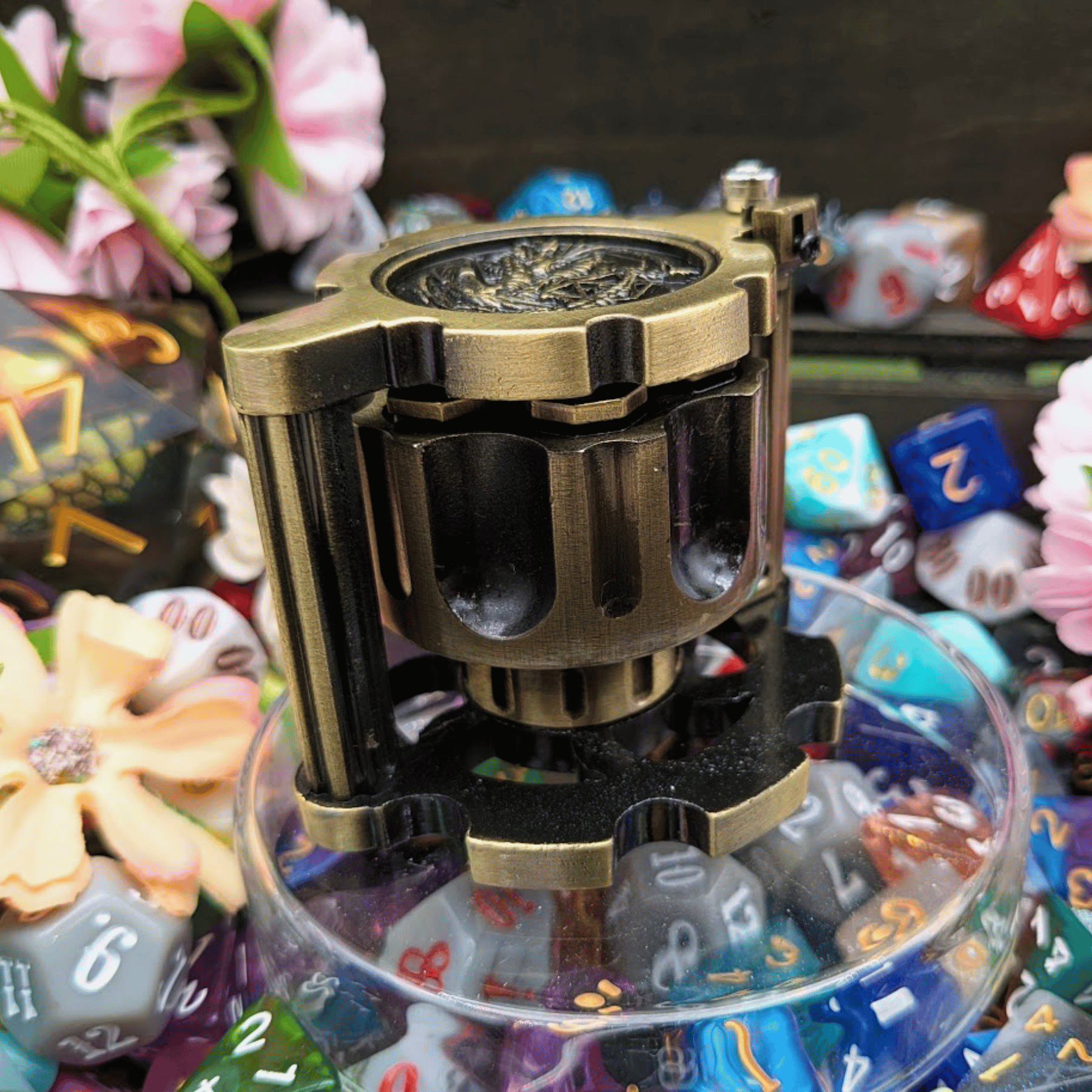 Revolver Dice Holder with Metal bullet dice