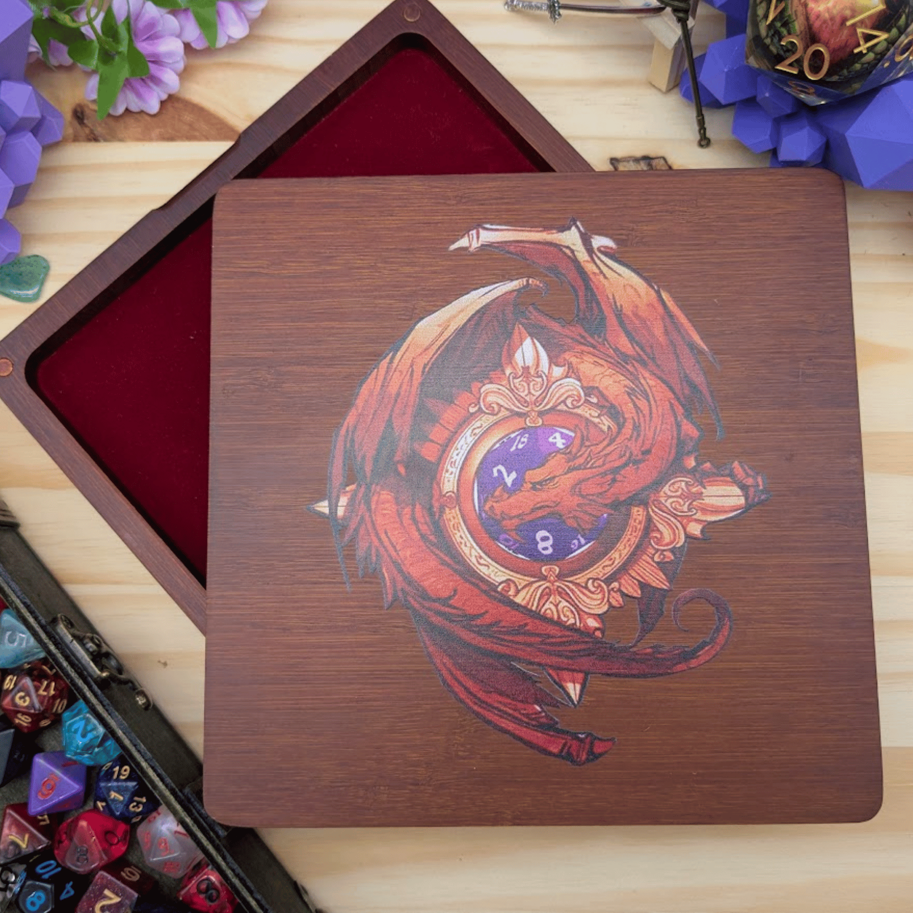 Wooden Dice Box