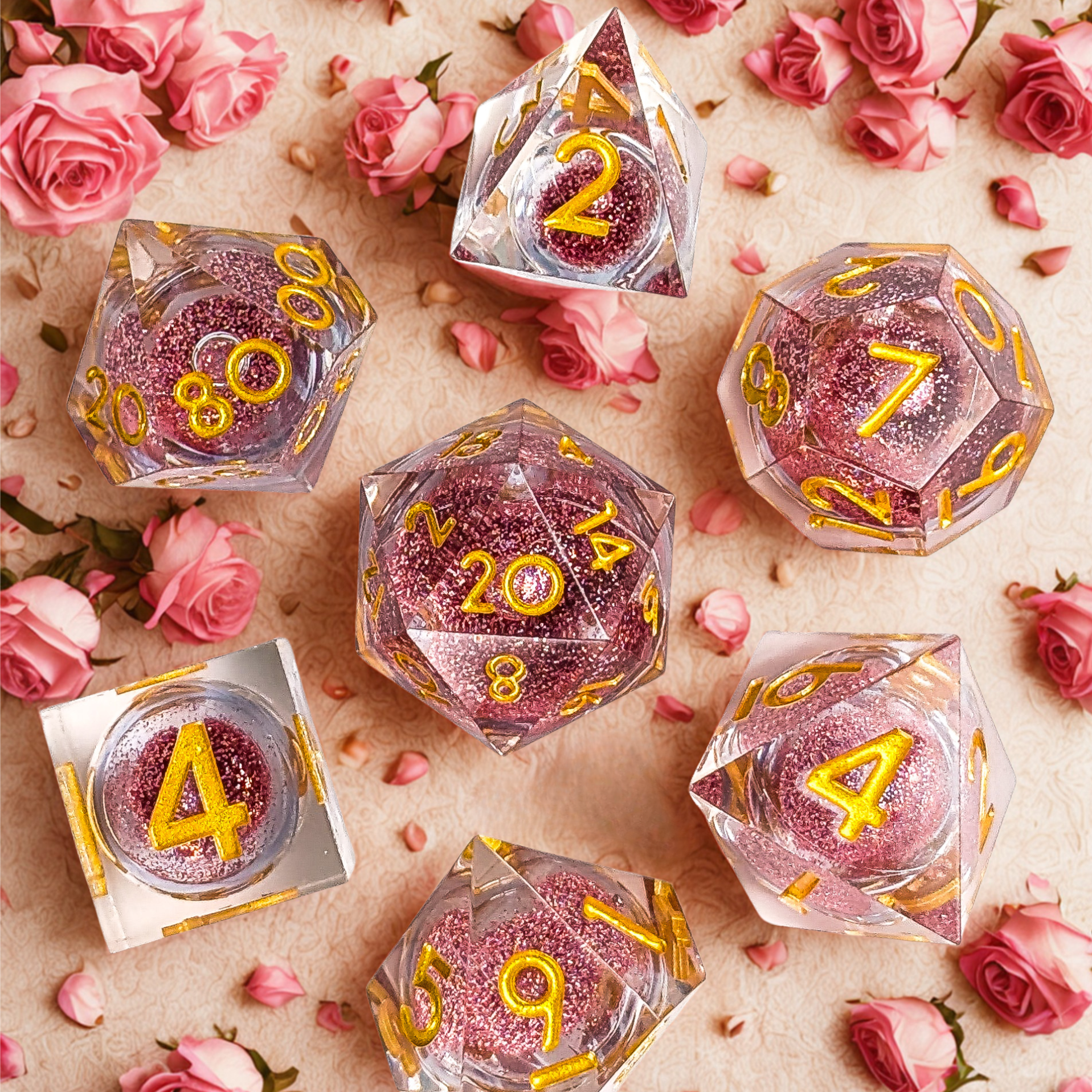 Enchanted Rose Liquid Core Dice