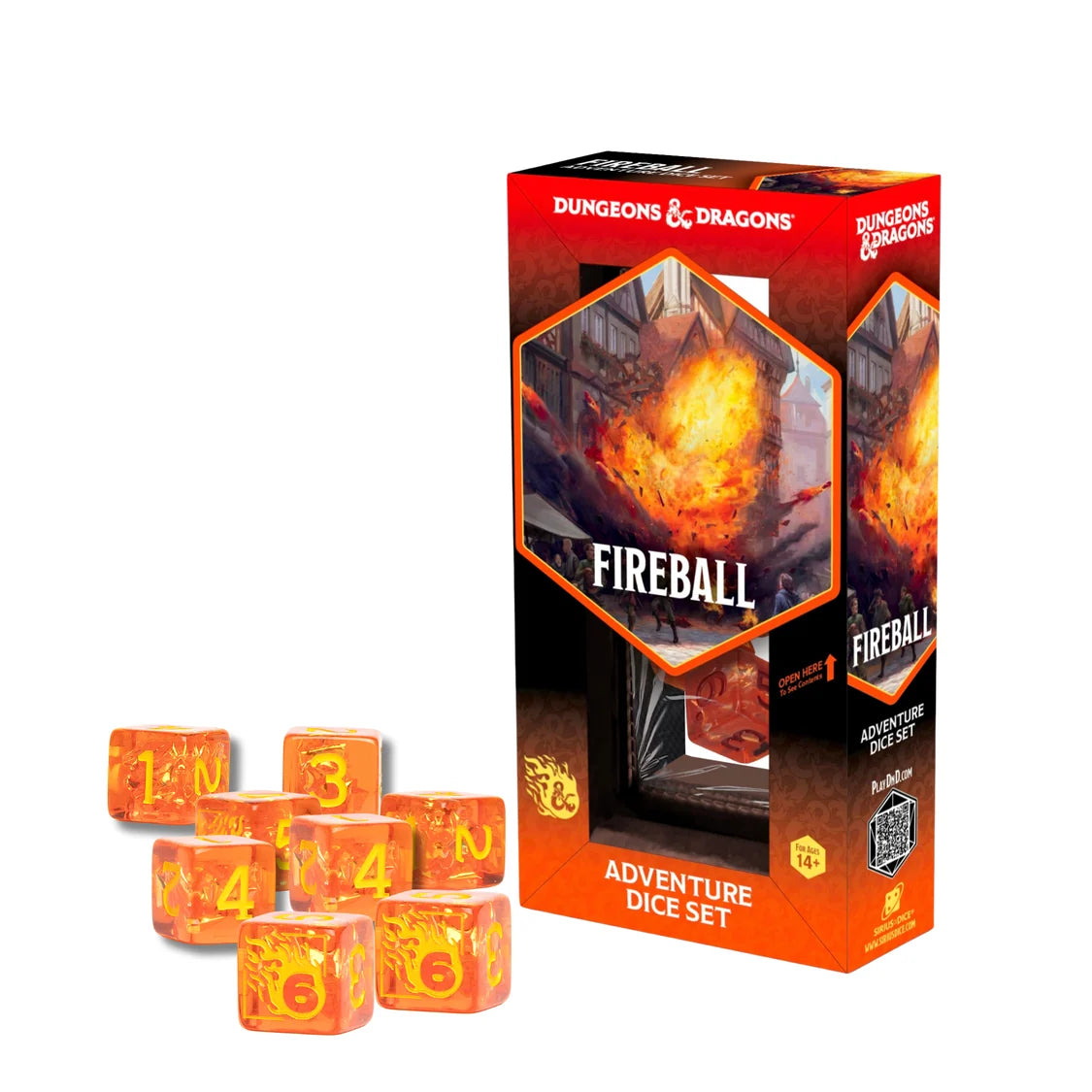 D&D Adventure Dice - Fireball