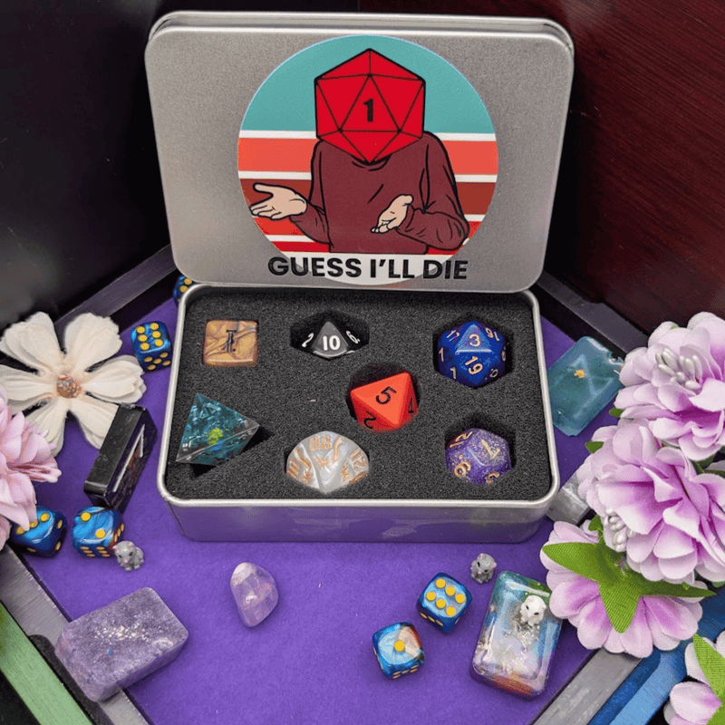 Guess I'll Die Dice Tin
