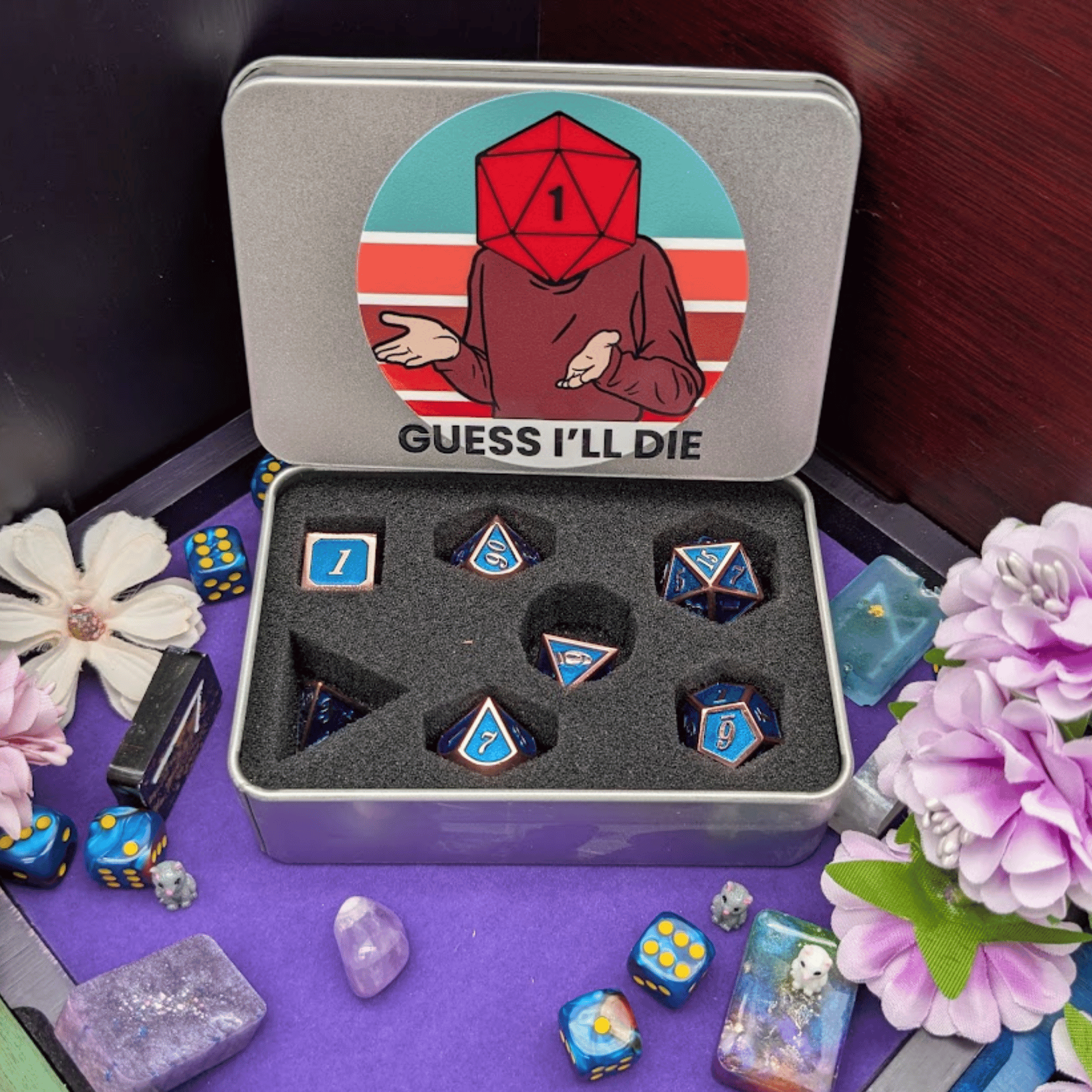 Guess I'll Die Dice Tin