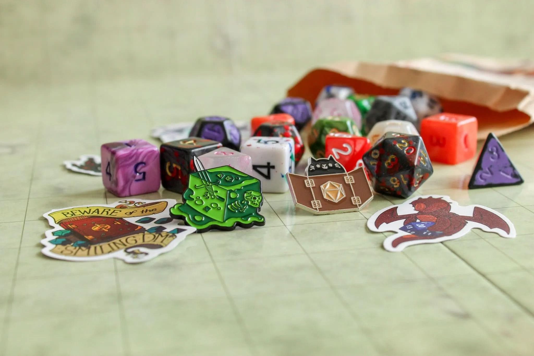 Christmas TTRPG  Mystery Chest, Mystery Dice Bags you choose the scoops - Mystery Dice Goblin