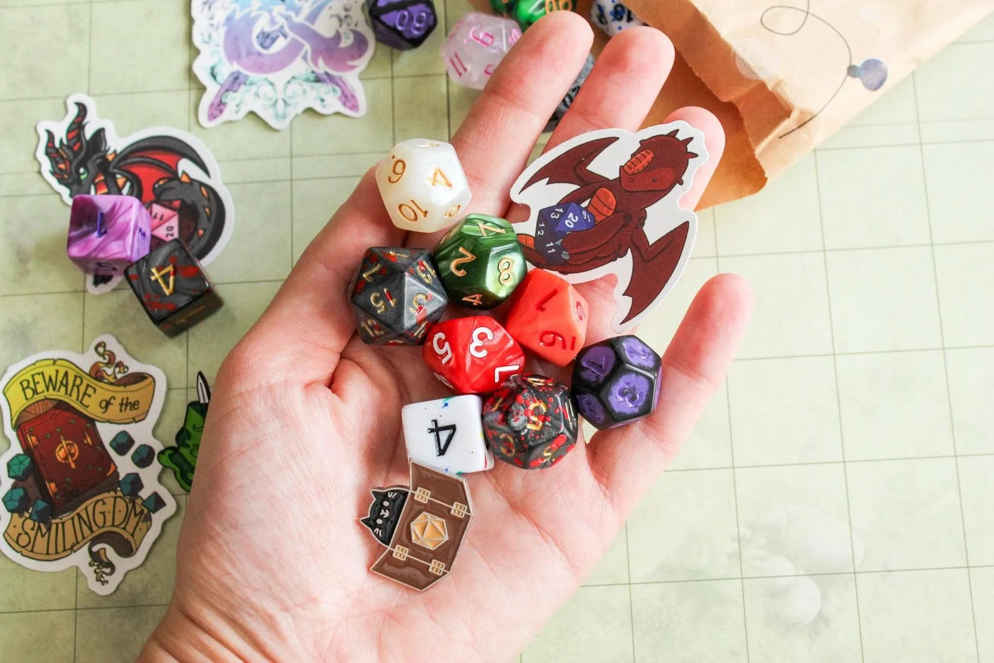 Christmas TTRPG  Mystery Chest, Mystery Dice Bags you choose the scoops - Mystery Dice Goblin