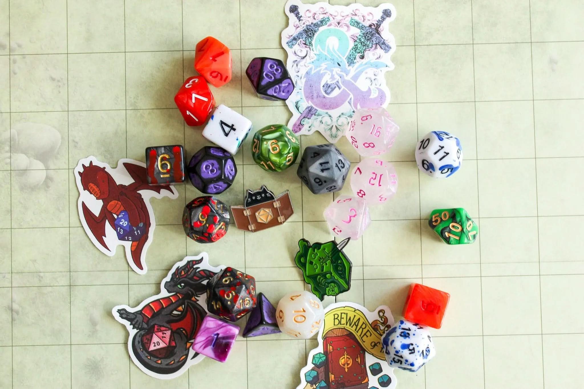 Christmas TTRPG  Mystery Chest, Mystery Dice Bags you choose the scoops - Mystery Dice Goblin