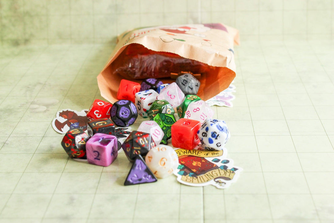 Christmas DnD Mystery Chest, Mystery Dice Bags you choose the scoops - Mystery Dice Goblin