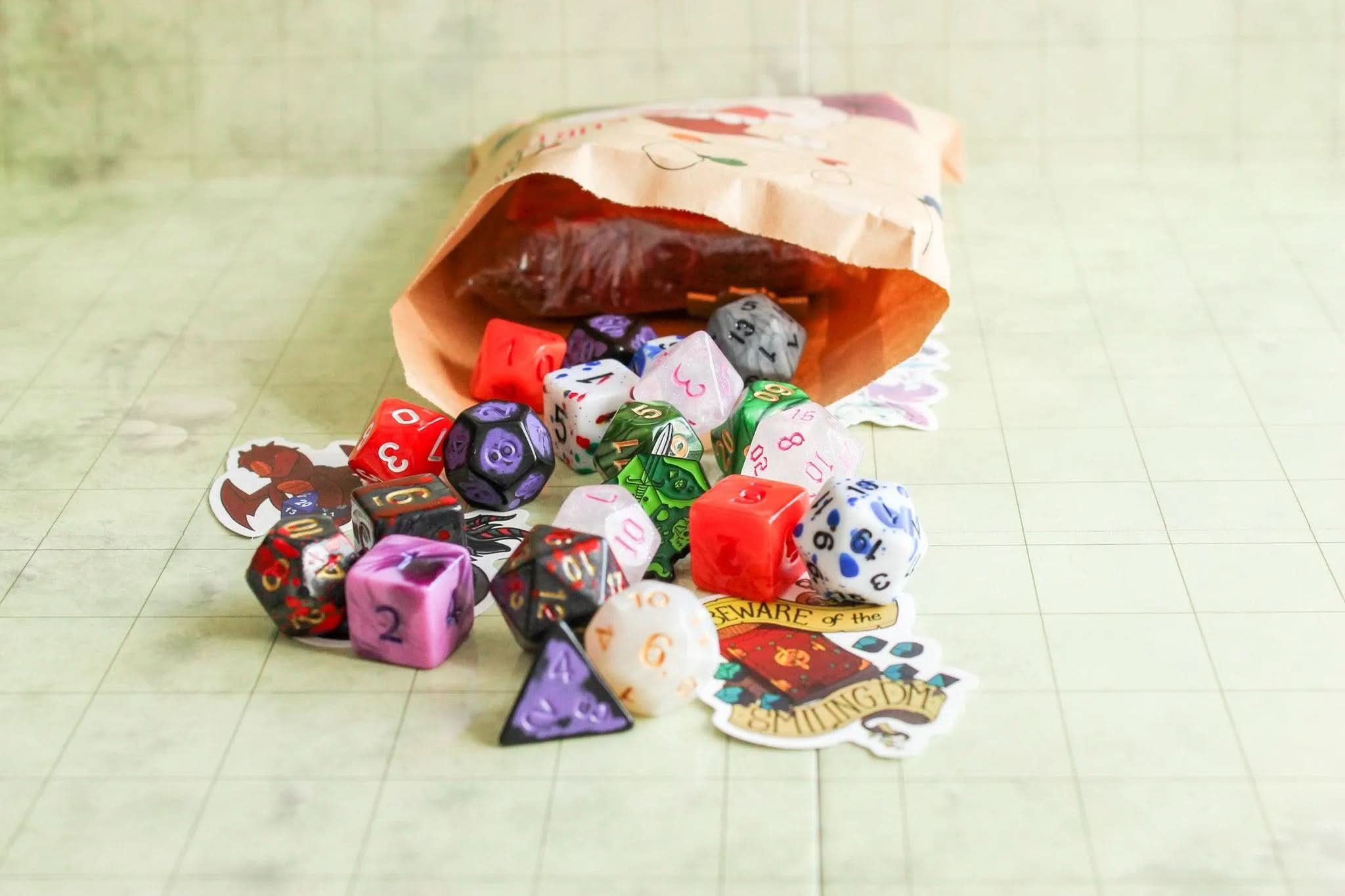 Christmas TTRPG  Mystery Chest, Mystery Dice Bags you choose the scoops - Mystery Dice Goblin