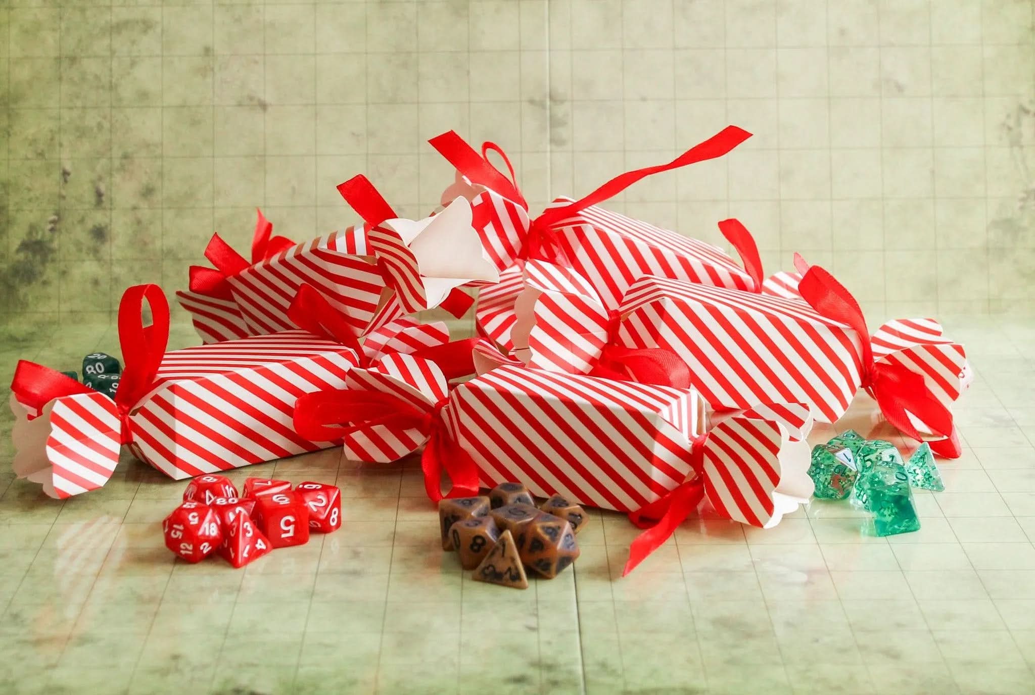 DnD Luxury Christmas Crackers with full set of dice - Mystery Dice Goblin