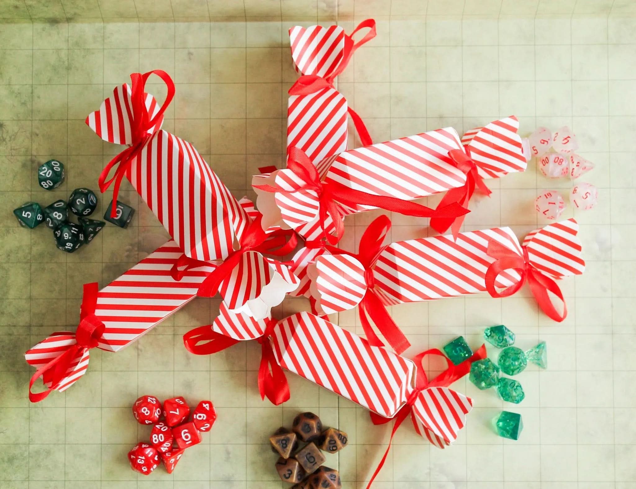 DnD Luxury Christmas Crackers with full set of dice - Mystery Dice Goblin