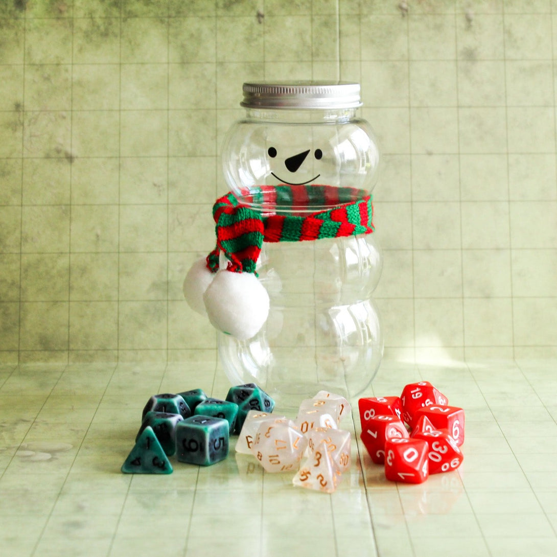 DnD Christmas Snowman Christmas Tree Dice Gift - Mystery Dice Goblin