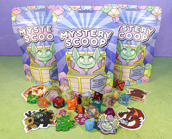 Mystery Box, Mystery Dice Bags you choose the scoops