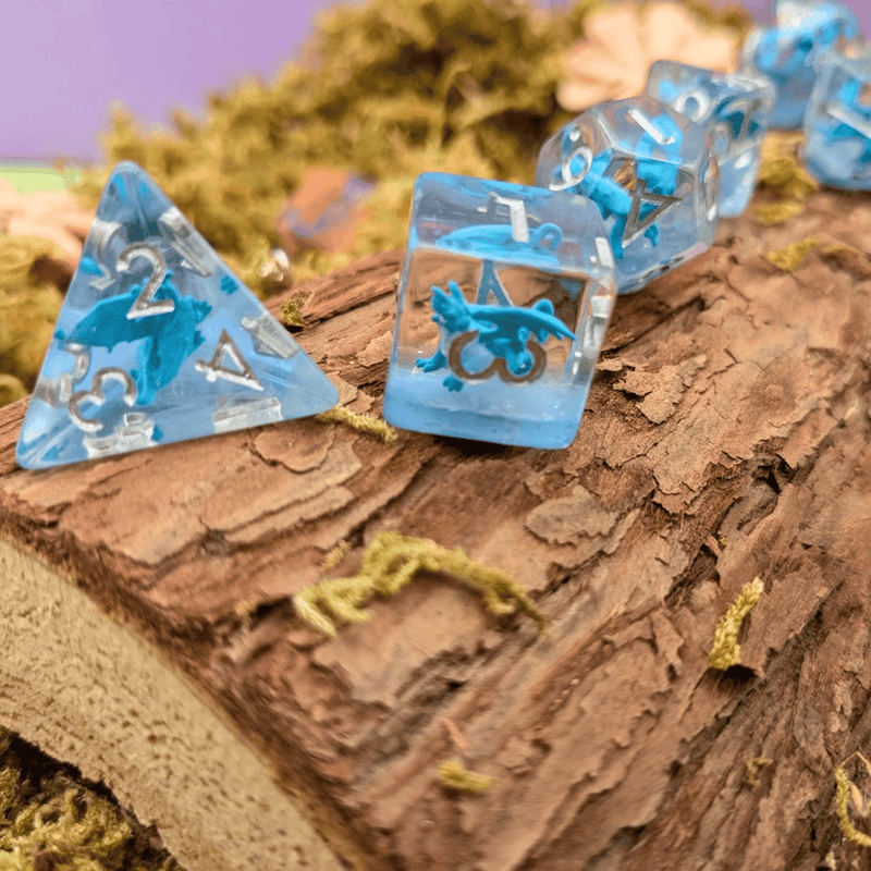 Ice Dragon Inclusion Dice Set