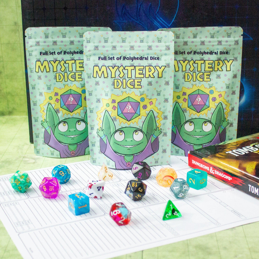 Monthly Mystery Dice Blind Bag Subscription for Dungeons and Dragons sold by Mystery Dice Goblin 