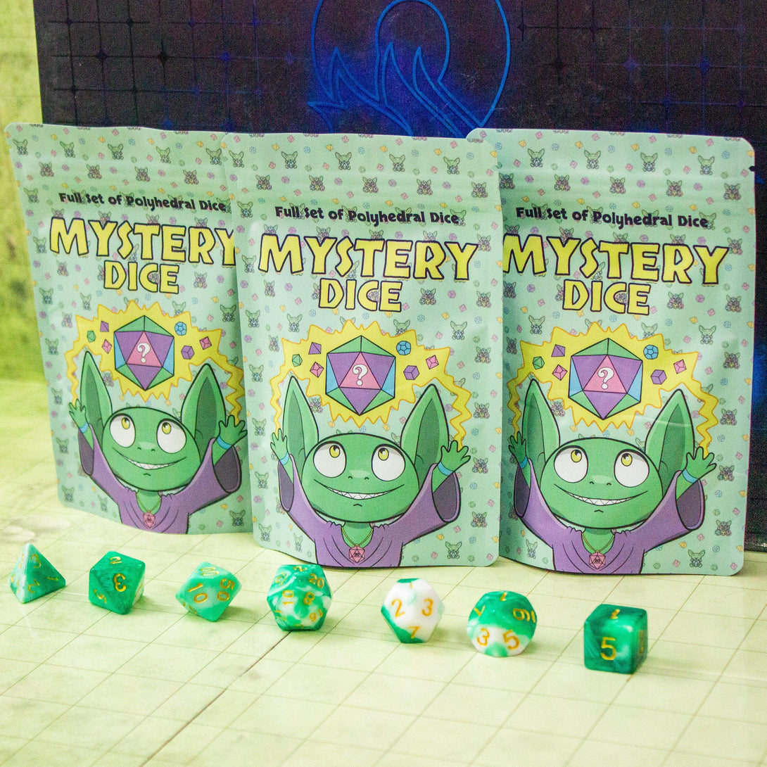 Monthly Mystery Dice Blind Bag Subscription for Dungeons and Dragons sold by Mystery Dice Goblin 