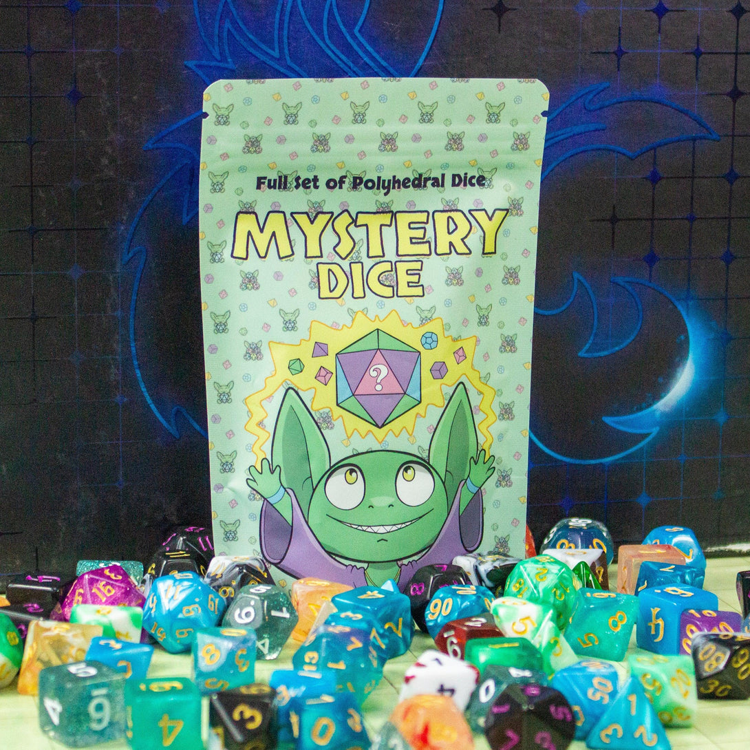 Monthly Mystery Dice Blind Bag Subscription for Dungeons and Dragons sold by Mystery Dice Goblin 