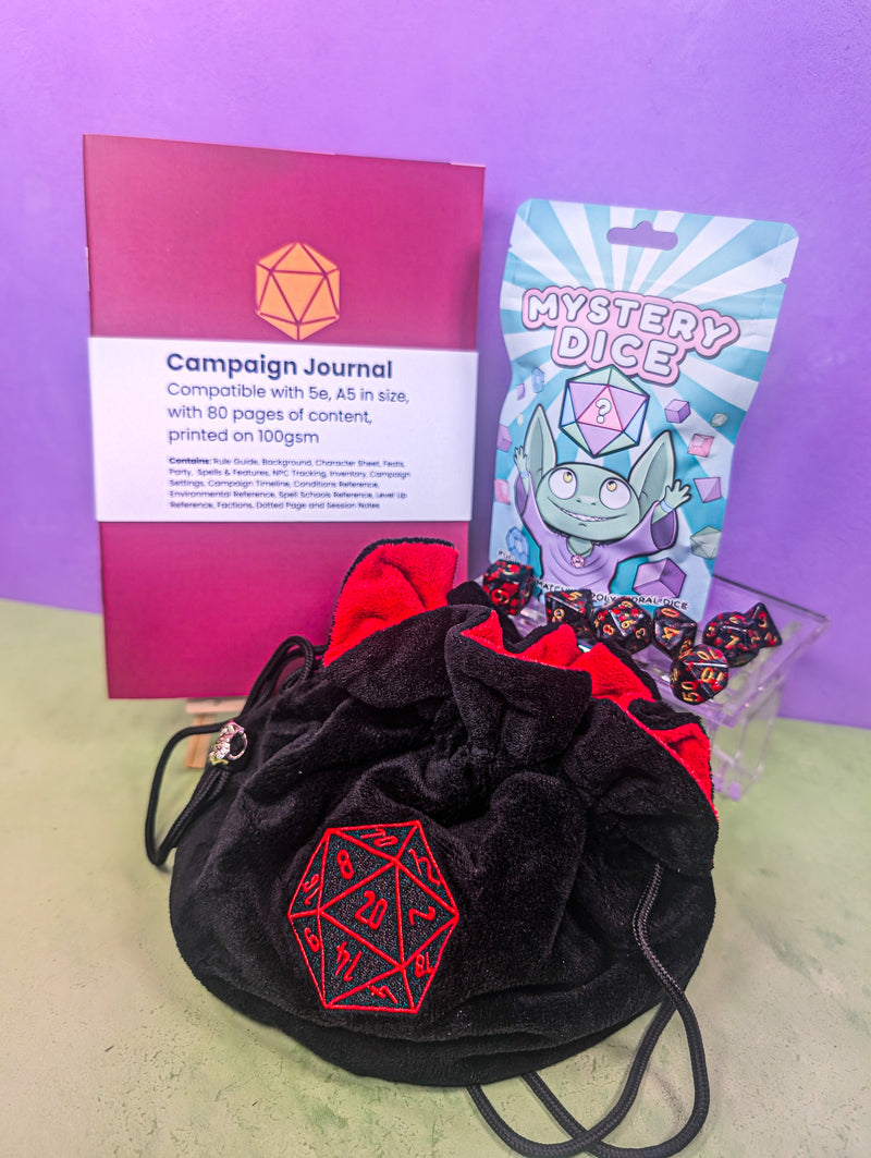 The Adventurer's Arsenal | Bag, Book and Dice!