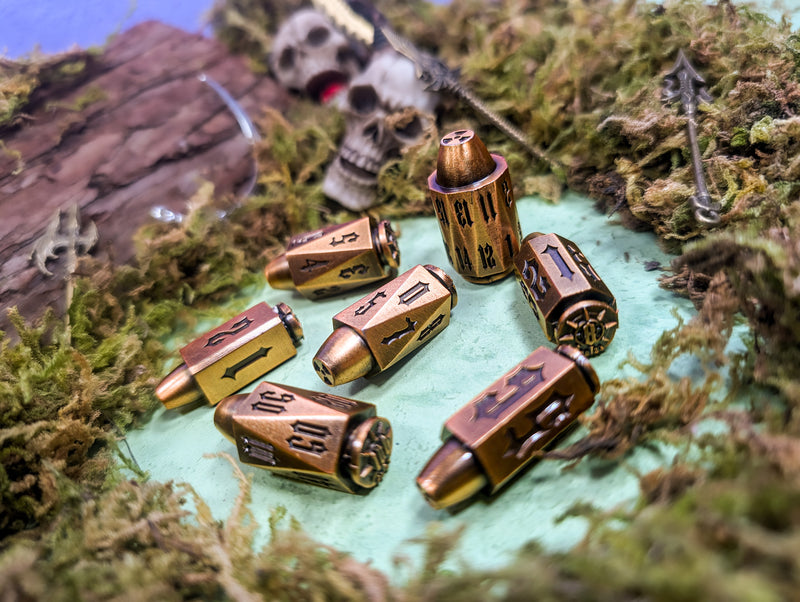 Gunslinger's Gambit - Metal Bullet Hell Dice Set