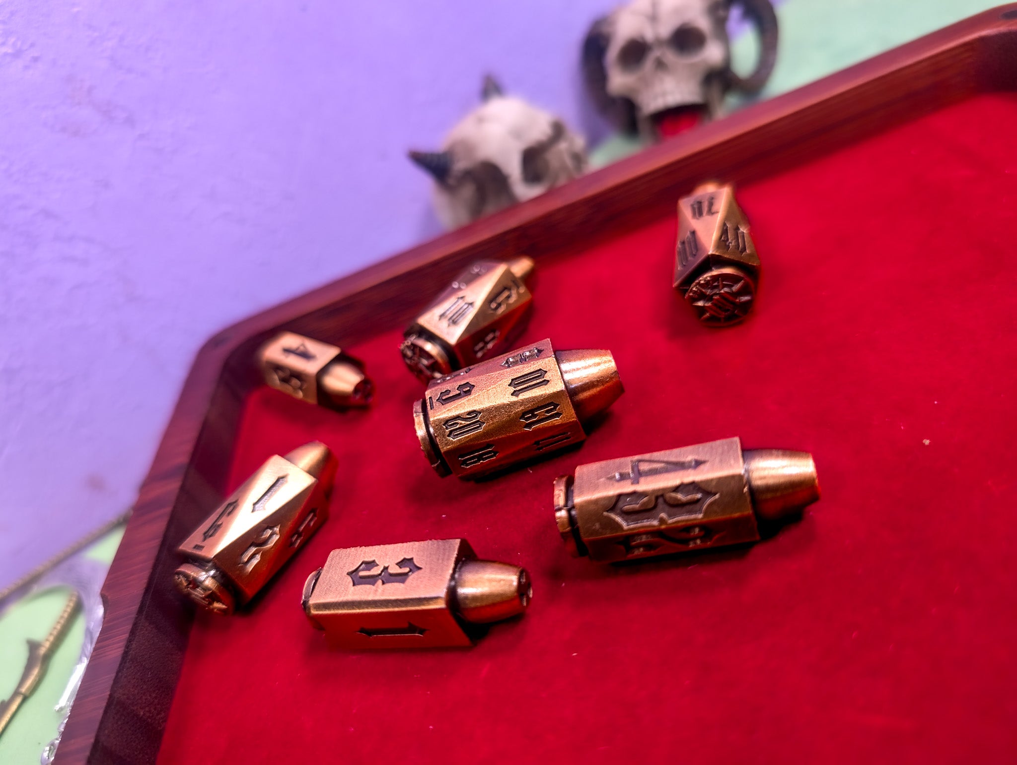 Gunslinger's Gambit - Metal Bullet Hell Dice Set