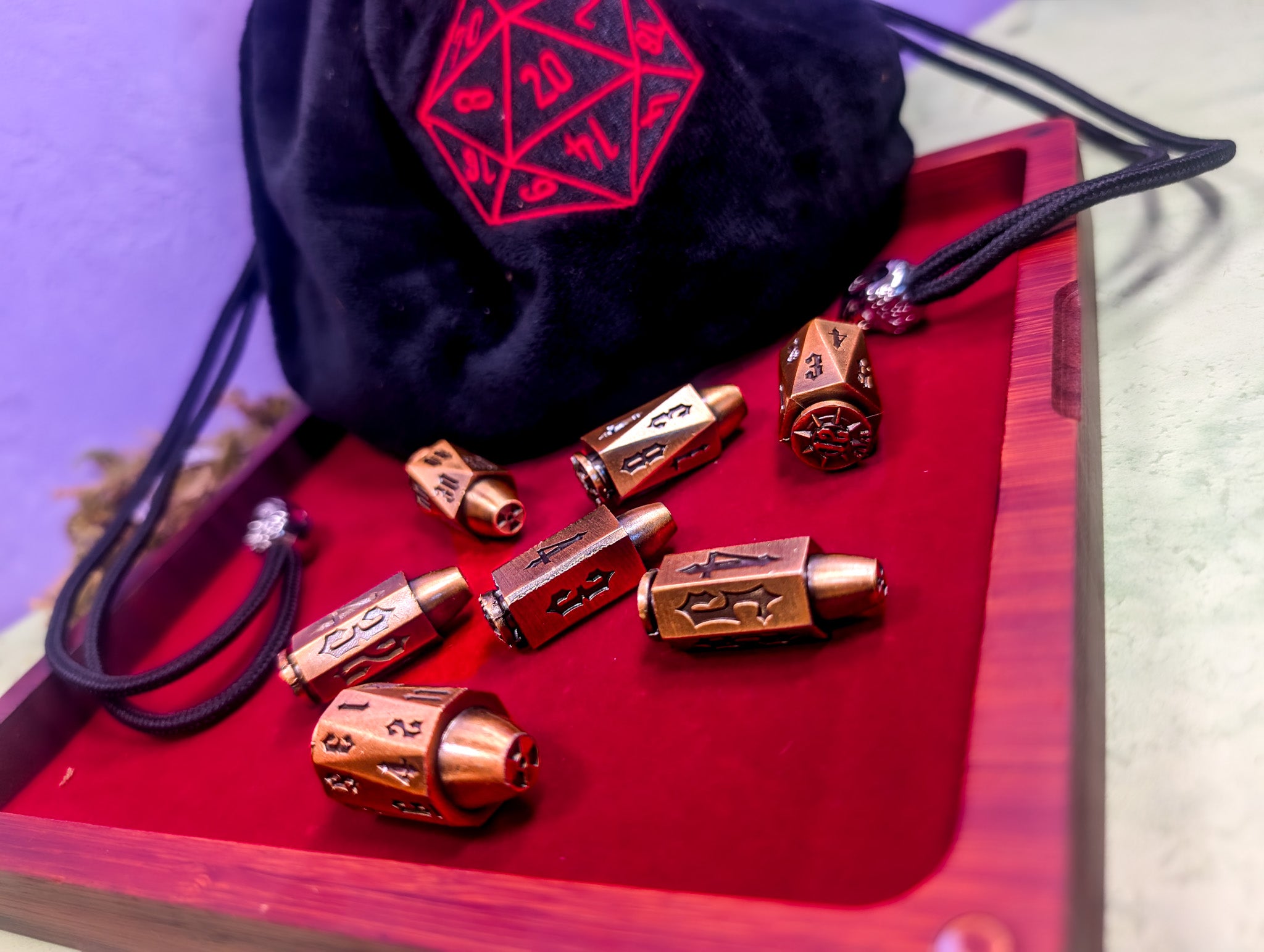 Gunslinger's Gambit - Metal Bullet Hell Dice Set