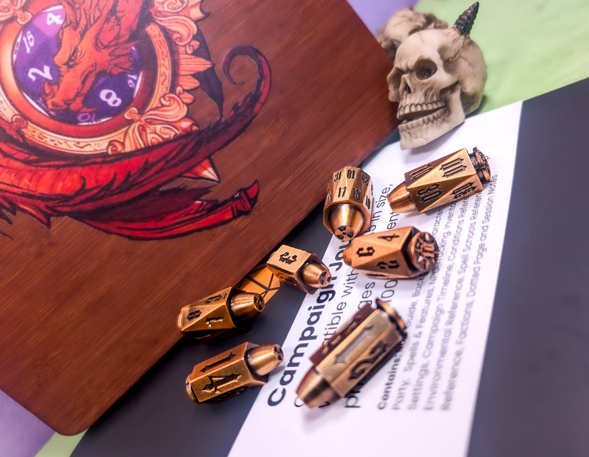 Gunslinger's Gambit - Metal Bullet Hell Dice Set