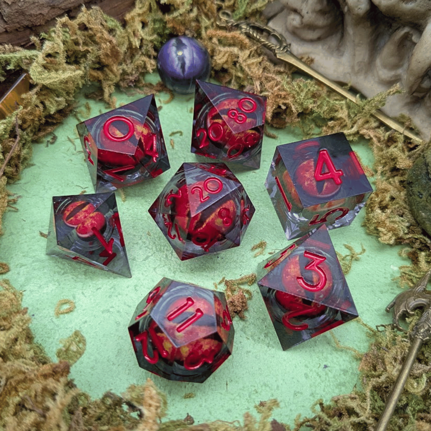 The Set To Rule Them All | Fire Eye Liquid Core Dice