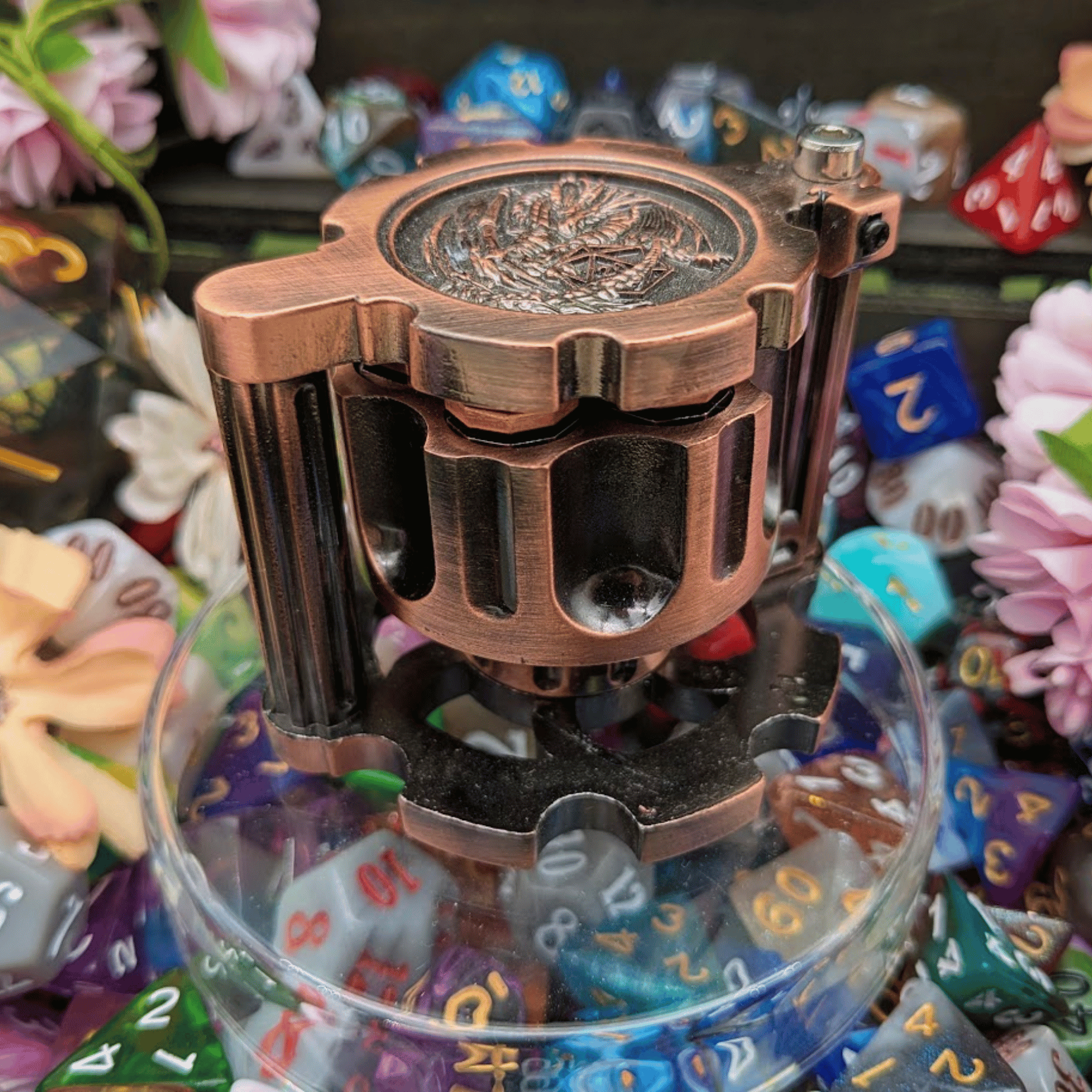 Revolver Dice Holder with Metal bullet dice