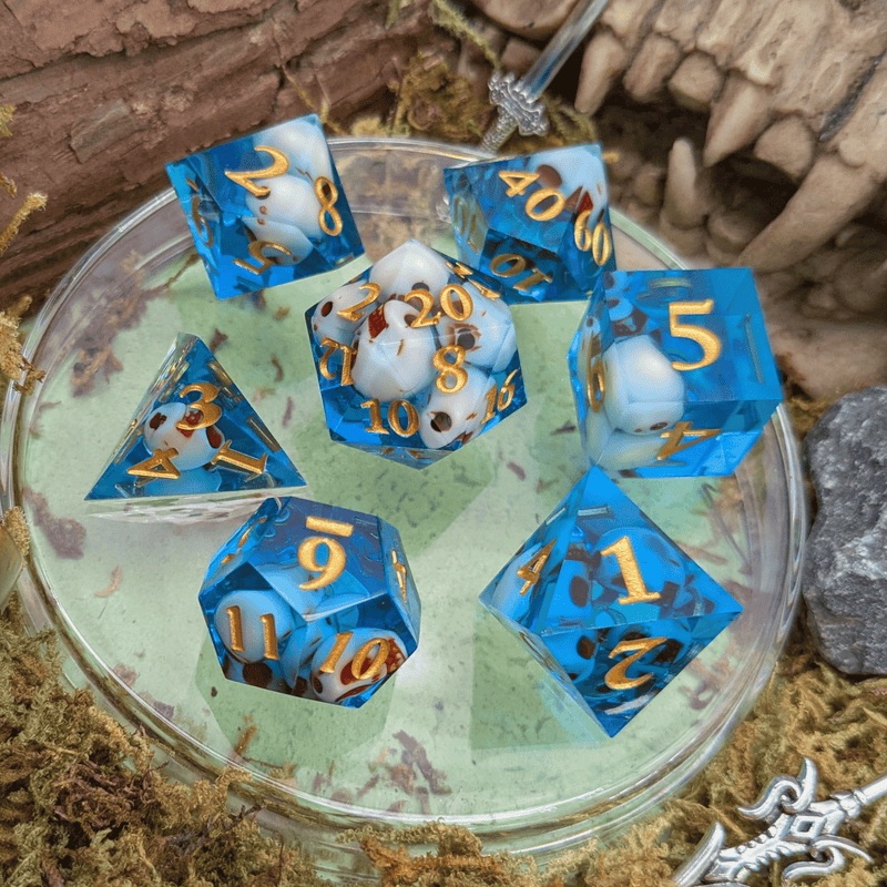 Skull Blue Sharp Dice Set
